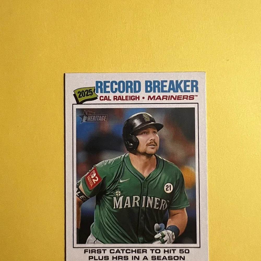 2026‎ Topps Heritage Record Breaker Cal Raleigh #231 Mariners Insert